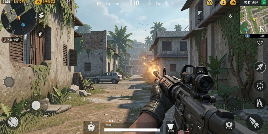Gameplay menarik dalam 234E dengan aksi tembak-menembak yang seru.