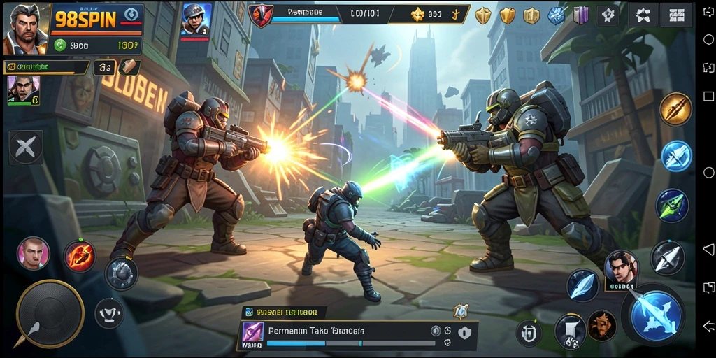 Tampilan menarik dari gameplay 98SPIN yang penuh aksi.