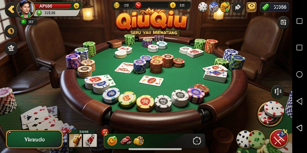 Screenshot menunjukkan gameplay seru QiuQiu di AP686.