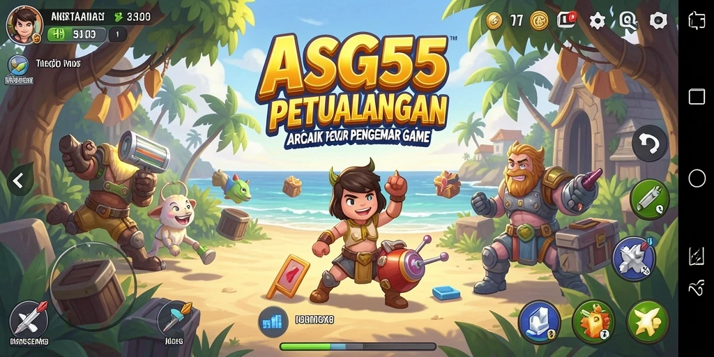 Tangkapan layar ASG55 menunjukkan gameplay seru dan menantang di dunia Arcade.
