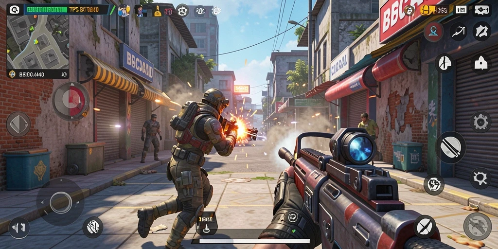 Gameplay seru BBCA4D dengan aksi tembak-menembak yang menegangkan.