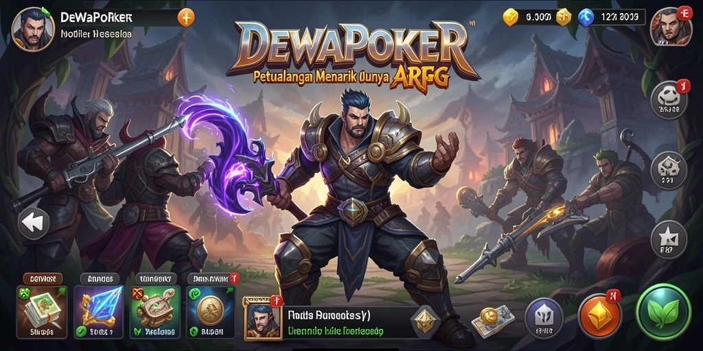 Screenshot gameplay DEWAPOKER yang menampilkan aksi seru dalam petualangan ARPG.