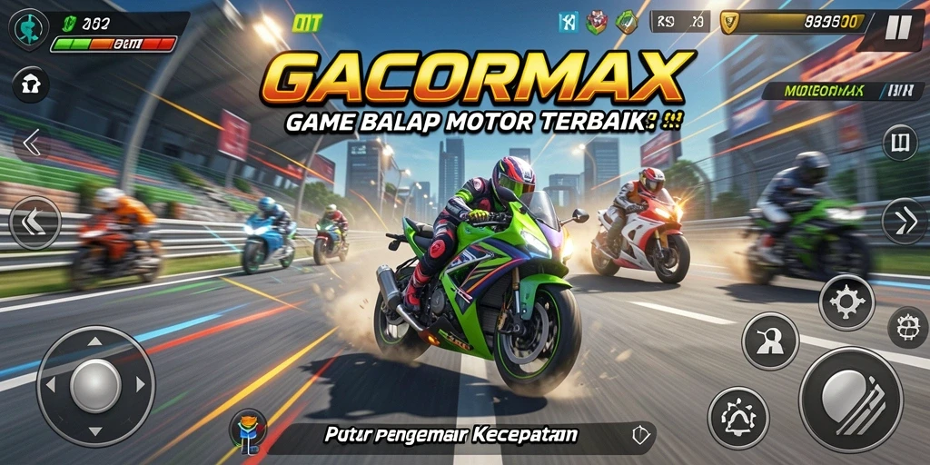 Gameplay seru balap motor dengan lintasan menantang dan motor beragam.