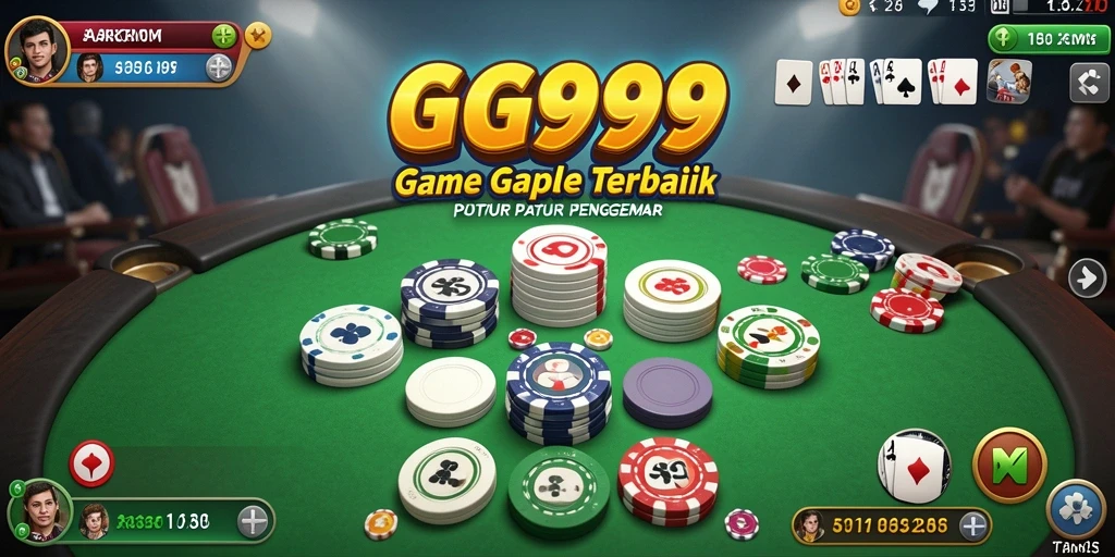 Screenshot gameplay GG999 menampilkan suasana permainan Gaple yang seru.