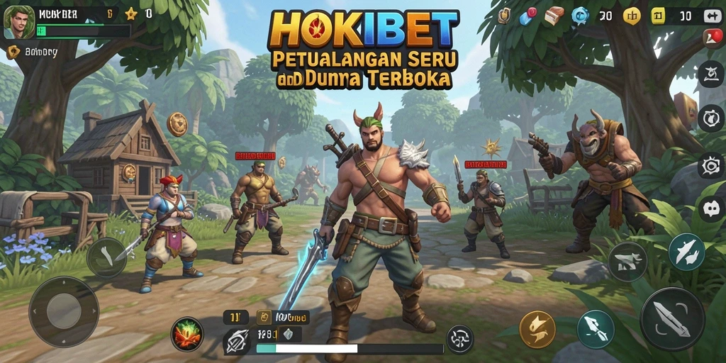 Tampilan gameplay menarik dari HOKIBET dalam dunia terbuka.