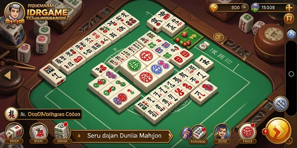 Screenshot gameplay menampilkan keseruan permainan Mahjong IDRGAME.