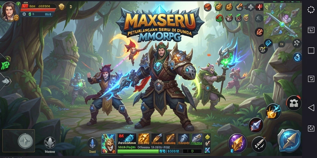 Tampilan gameplay seru di dunia MMORPG MAXSERU.