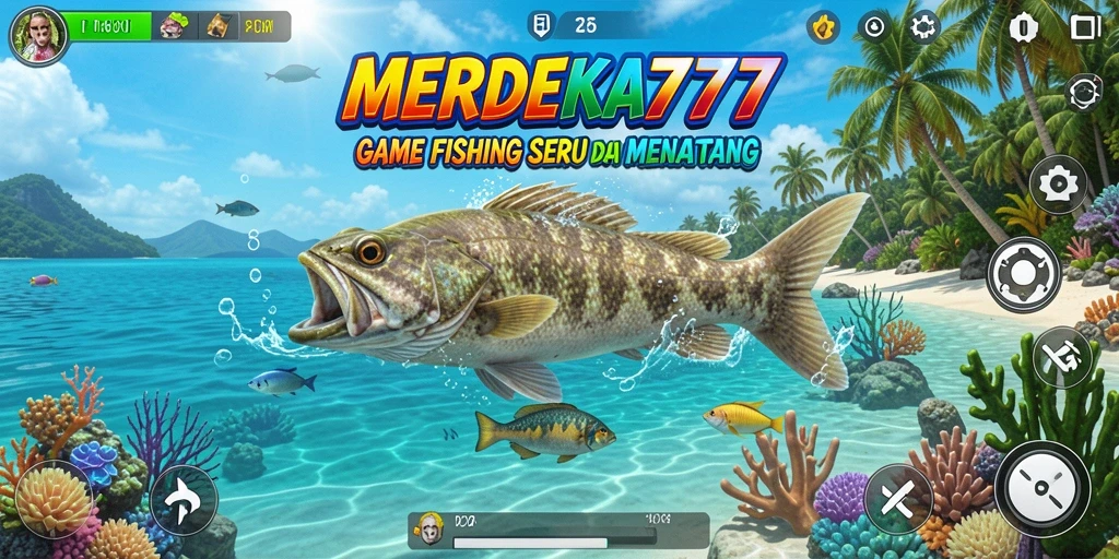 Gameplay seru MERDEKA777 dengan suasana memancing yang menenangkan.