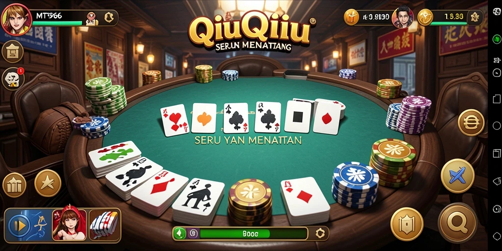 Tampilan gameplay QiuQiu yang menarik dan interaktif di MT966.