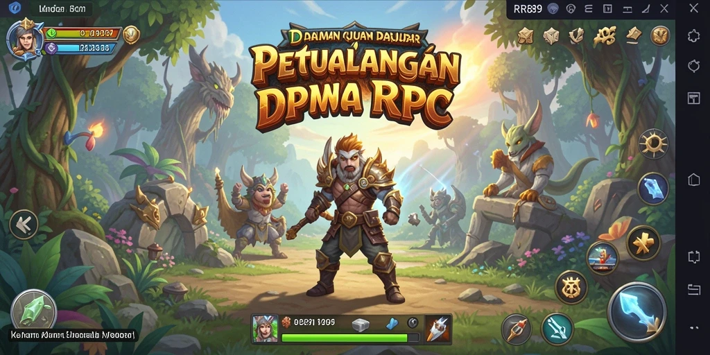 Tangkapan layar gameplay menunjukkan pertempuran seru di dunia RPG RR89.